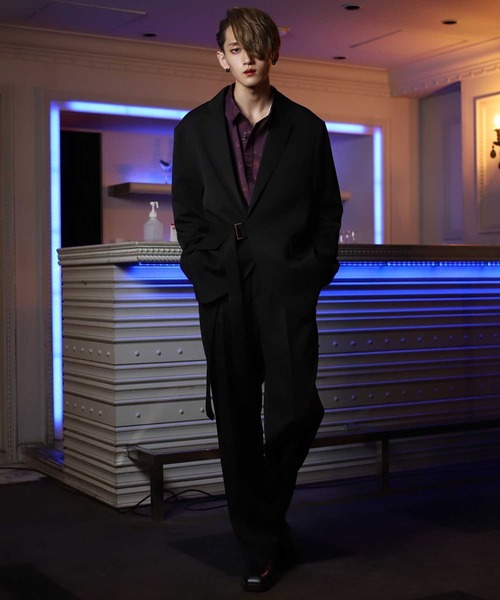 G.O.C(ジーオーシー)の「TRベルテッドワイドタックスラックス(スラックス・メンズ・ライトグレー/ブラック/ブルー・SMALL/MEDIUM/LARGE)」の5枚目の写真