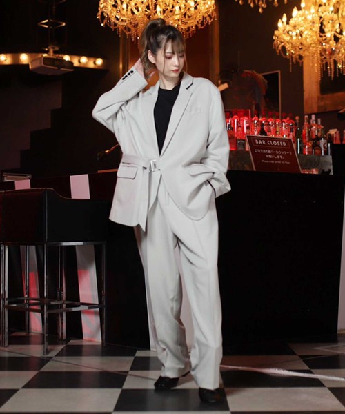 G.O.C(ジーオーシー)の「TRベルテッドワイドタックスラックス(スラックス・メンズ・ライトグレー/ブラック/ブルー・SMALL/MEDIUM/LARGE)」の8枚目の写真