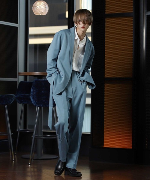 G.O.C(ジーオーシー)の「TRベルテッドワイドタックスラックス(スラックス・メンズ・ライトグレー/ブラック/ブルー・SMALL/MEDIUM/LARGE)」の14枚目の写真