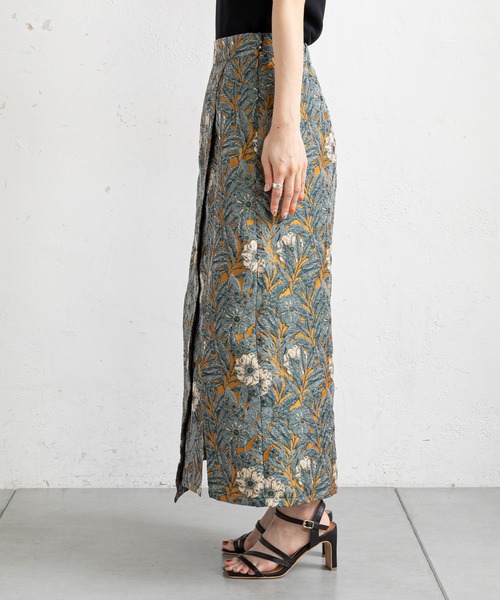 prose verse(プロズヴェール)の「フラワージャガードタイトスカート(スカート・レディース・アイボリー/マスタード・フリ-)」の6枚目の写真