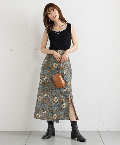 prose verse(プロズヴェール)の「フラワージャガードタイトスカート(スカート・レディース・アイボリー/マスタード・フリ-)」の19枚目の写真