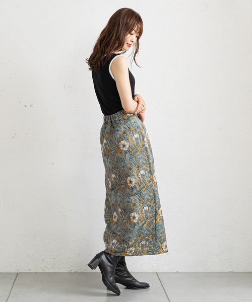 prose verse(プロズヴェール)の「フラワージャガードタイトスカート(スカート・レディース・アイボリー/マスタード・フリ-)」の11枚目の写真