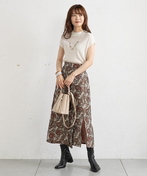 prose verse(プロズヴェール)の「フラワージャガードタイトスカート(スカート・レディース・アイボリー/マスタード・フリ-)」の21枚目の写真