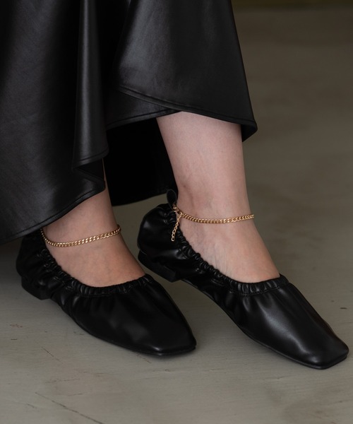 Aunt Marie's（アントマリーズ）の「アンクレットバレエシューズ / フラットシューズ（バレエシューズ・レディース・ベージュ/アイボリー/ブラック・LARGE/MEDIUM/SMALL）」の7枚目の写真