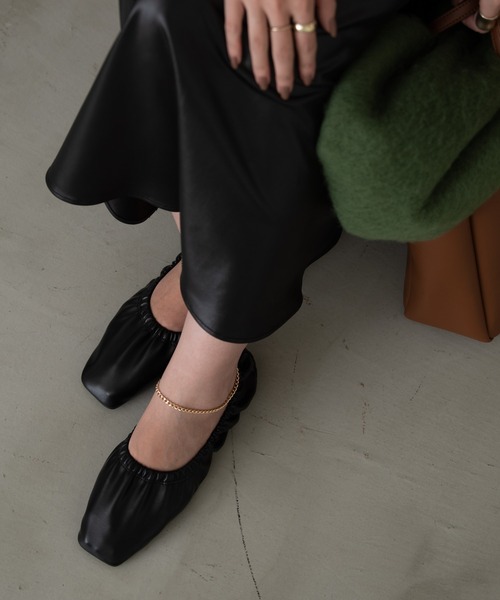 Aunt Marie's（アントマリーズ）の「アンクレットバレエシューズ / フラットシューズ（バレエシューズ・レディース・ベージュ/アイボリー/ブラック・LARGE/MEDIUM/SMALL）」の8枚目の写真