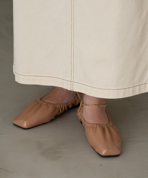 Aunt Marie's（アントマリーズ）の「アンクレットバレエシューズ / フラットシューズ（バレエシューズ・レディース・ベージュ/アイボリー/ブラック・LARGE/MEDIUM/SMALL）」の12枚目の写真