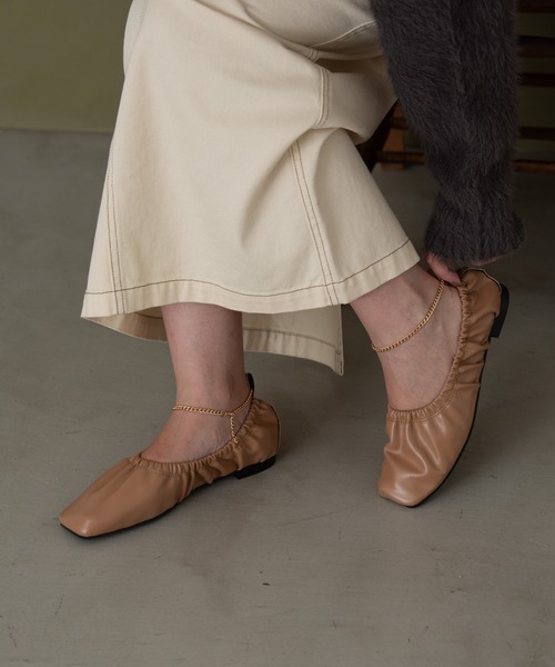 Aunt Marie's（アントマリーズ）の「アンクレットバレエシューズ / フラットシューズ（バレエシューズ・レディース・ベージュ/アイボリー/ブラック・LARGE/MEDIUM/SMALL）」の16枚目の写真