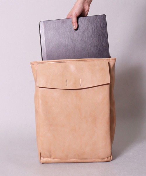 Legato Largo（レガートラルゴ）の「(LF)【Legato Largo】ジェンダーレス フェイクレザー リュック（バックパック/リュック・レディース・ブラック/ベージュ/ブラウン/アイボリー・ONE SIZE）」の16枚目の写真