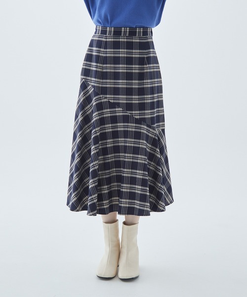 Fabulous Angela（ファビュラスアンジェラ）の「チェック切り替えフレアスカート（スカート・レディース・ネイビー/ブラック/グリーン・FREE）」の15枚目の写真
