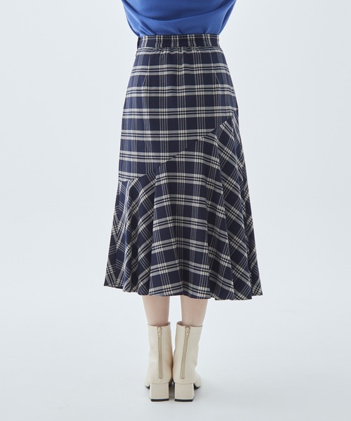 Fabulous Angela（ファビュラスアンジェラ）の「チェック切り替えフレアスカート（スカート・レディース・ネイビー/ブラック/グリーン・FREE）」の16枚目の写真