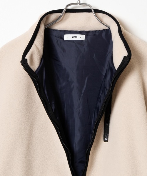 WEGO（ウィゴー）の「WEGO/フリースZIPブルゾン（ブルゾン・メンズ・パープル/アイボリー/ダークグリーン/ブラック・LARGE/MEDIUM）」の7枚目の写真