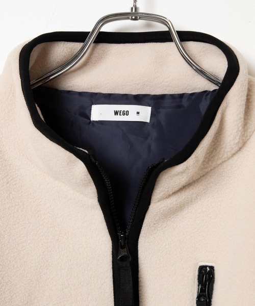 WEGO（ウィゴー）の「WEGO/フリースZIPブルゾン（ブルゾン・メンズ・パープル/アイボリー/ダークグリーン/ブラック・LARGE/MEDIUM）」の8枚目の写真