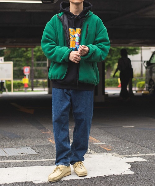 WEGO（ウィゴー）の「WEGO/フリースZIPブルゾン（ブルゾン・メンズ・パープル/アイボリー/ダークグリーン/ブラック・LARGE/MEDIUM）」の22枚目の写真