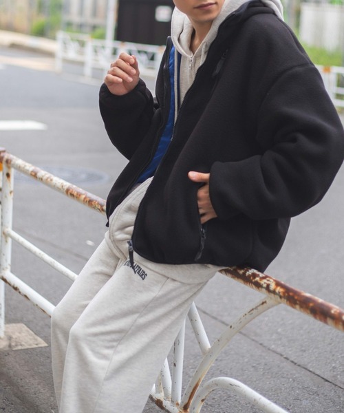 WEGO（ウィゴー）の「WEGO/フリースZIPブルゾン（ブルゾン・メンズ・パープル/アイボリー/ダークグリーン/ブラック・LARGE/MEDIUM）」の21枚目の写真