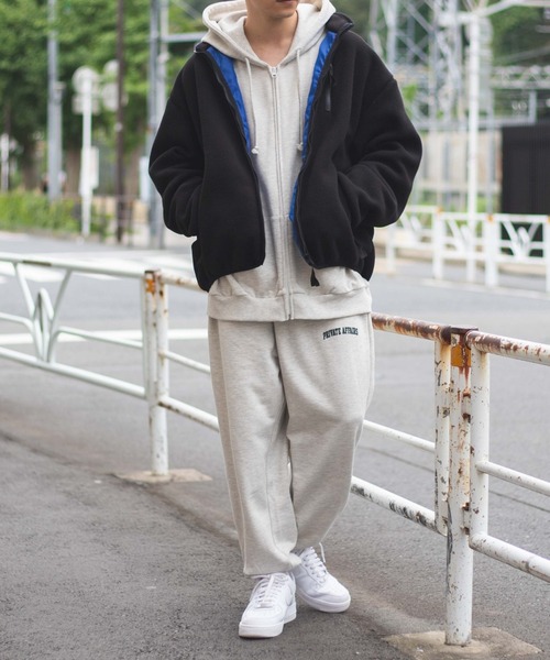 WEGO（ウィゴー）の「WEGO/フリースZIPブルゾン（ブルゾン・メンズ・パープル/アイボリー/ダークグリーン/ブラック・LARGE/MEDIUM）」の20枚目の写真