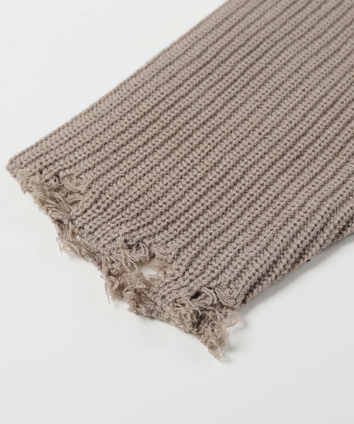 G.O.C（ジーオーシー）の「ダメージタートルネックニット（ニット/セーター・メンズ・ブラック/オフホワイト/グレイッシュベージュ/パープル・LARGE/MEDIUM）」の7枚目の写真