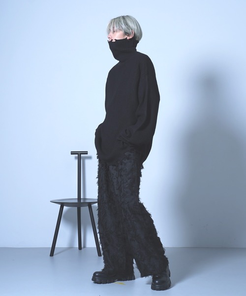 G.O.C（ジーオーシー）の「ダメージタートルネックニット（ニット/セーター・メンズ・ブラック/オフホワイト/グレイッシュベージュ/パープル・LARGE/MEDIUM）」の17枚目の写真