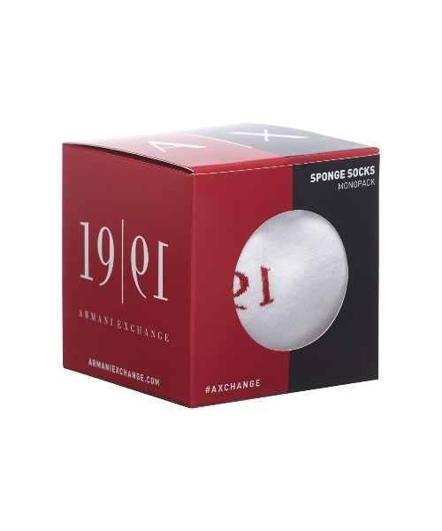 ARMANI EXCHANGE(アルマーニエクスチェンジ)の「【A|X アルマーニ エクスチェンジ】≪30周年記念アイテム≫1991&ロゴ ソックス(ソックス/靴下・メンズ・ホワイト/ブラック・S/M/L/XL)」の4枚目の写真
