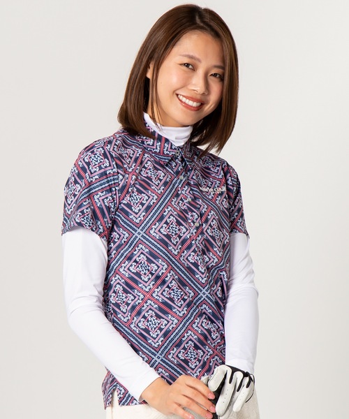 marie claire（マリ・クレール）の「【marie claire:マリ・クレール】レディース半袖シャツ インナーセット / ゴルフウェア（シャツ/ブラウス・レディース・ネイビー/ブラック・LARGE/X-LARGE/XX-LARGE/MEDIUM）」の14枚目の写真
