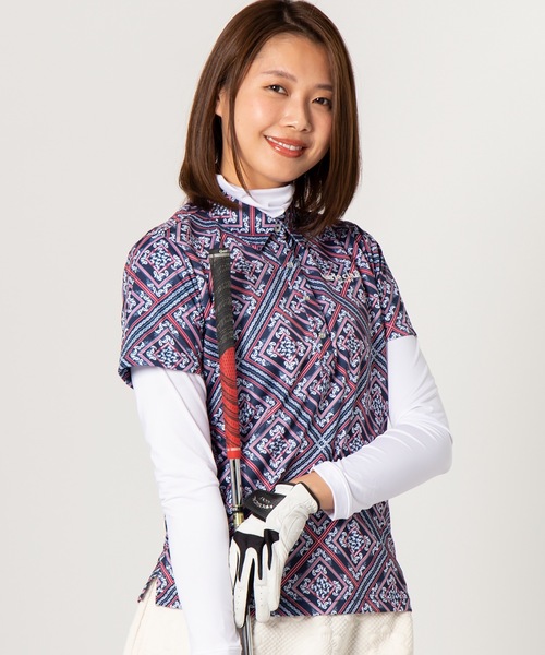 marie claire（マリ・クレール）の「【marie claire:マリ・クレール】レディース半袖シャツ インナーセット / ゴルフウェア（シャツ/ブラウス・レディース・ネイビー/ブラック・LARGE/X-LARGE/XX-LARGE/MEDIUM）」の20枚目の写真