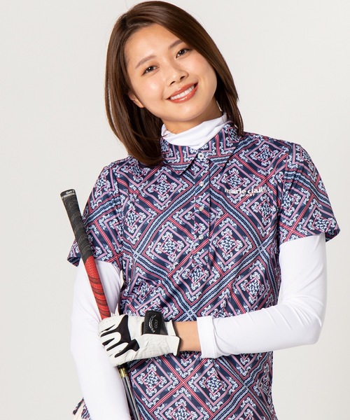 marie claire（マリ・クレール）の「【marie claire:マリ・クレール】レディース半袖シャツ インナーセット / ゴルフウェア（シャツ/ブラウス・レディース・ネイビー/ブラック・LARGE/X-LARGE/XX-LARGE/MEDIUM）」の15枚目の写真