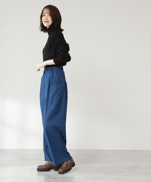 N.(N. Natural Beauty Basic)(エヌエヌナチュラルビューティーベーシック)の「◆ウールカシミヤタートルネックニット(ニット/セーター・レディース・ライトグレー/ライトブルー/ブラック/レッド/オフホワイト・MEDIUM)」の21枚目の写真