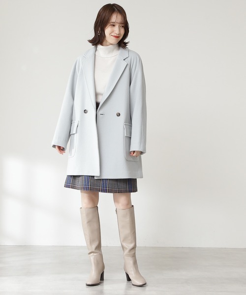 N.(N. Natural Beauty Basic)(エヌエヌナチュラルビューティーベーシック)の「◆ウールカシミヤタートルネックニット(ニット/セーター・レディース・ライトグレー/ライトブルー/ブラック/レッド/オフホワイト・MEDIUM)」の13枚目の写真