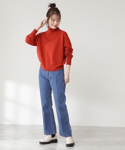 N.(N. Natural Beauty Basic)(エヌエヌナチュラルビューティーベーシック)の「◆ウールカシミヤタートルネックニット(ニット/セーター・レディース・ライトグレー/ライトブルー/ブラック/レッド/オフホワイト・MEDIUM)」の18枚目の写真