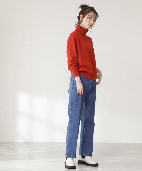 N.(N. Natural Beauty Basic)(エヌエヌナチュラルビューティーベーシック)の「◆ウールカシミヤタートルネックニット(ニット/セーター・レディース・ライトグレー/ライトブルー/ブラック/レッド/オフホワイト・MEDIUM)」の16枚目の写真