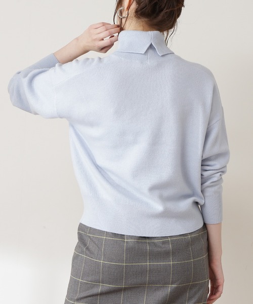 N.(N. Natural Beauty Basic)(エヌエヌナチュラルビューティーベーシック)の「◆ウールカシミヤタートルネックニット(ニット/セーター・レディース・ライトグレー/ライトブルー/ブラック/レッド/オフホワイト・MEDIUM)」の20枚目の写真