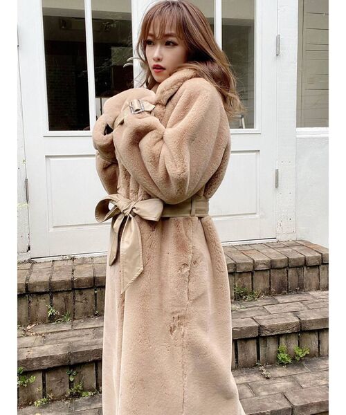 RESEXXY（リゼクシー）の「フラッフィーコート（その他アウター・レディース・ベージュ/グレー/ブラック・FREE）」の6枚目の写真