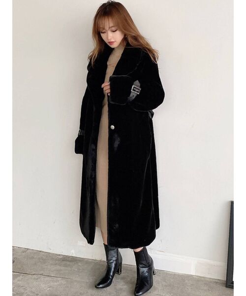 RESEXXY（リゼクシー）の「フラッフィーコート（その他アウター・レディース・ベージュ/グレー/ブラック・FREE）」の7枚目の写真