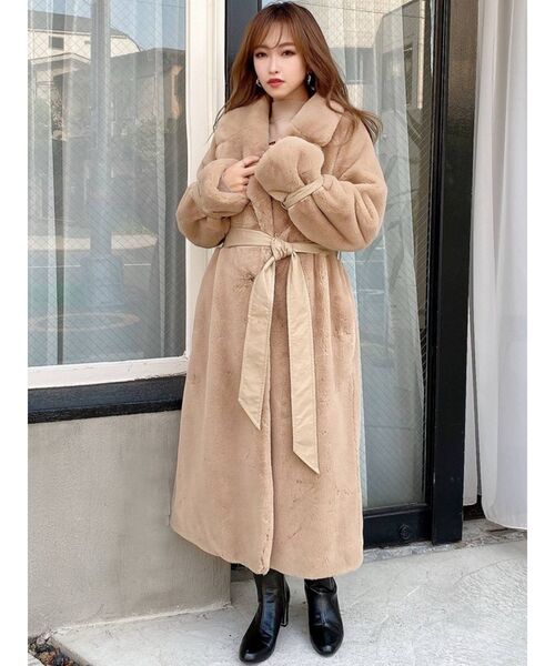 RESEXXY（リゼクシー）の「フラッフィーコート（その他アウター・レディース・ベージュ/グレー/ブラック・FREE）」の12枚目の写真