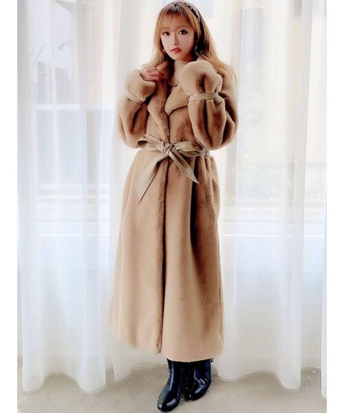 RESEXXY（リゼクシー）の「フラッフィーコート（その他アウター・レディース・ベージュ/グレー/ブラック・FREE）」の14枚目の写真