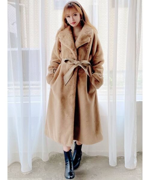 RESEXXY（リゼクシー）の「フラッフィーコート（その他アウター・レディース・ベージュ/グレー/ブラック・FREE）」の16枚目の写真