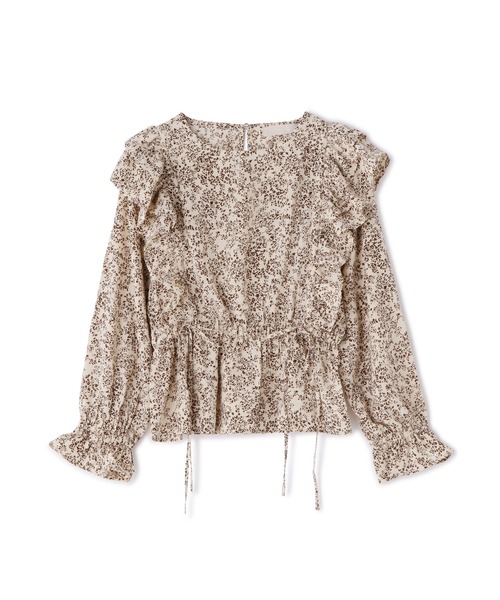 FREE'S MART（フリーズマート）の「◆肩フリル花柄ブラウス（シャツ/ブラウス・レディース・グリーン/ホワイト系その他/ブラック系その他・FREE）」の14枚目の写真