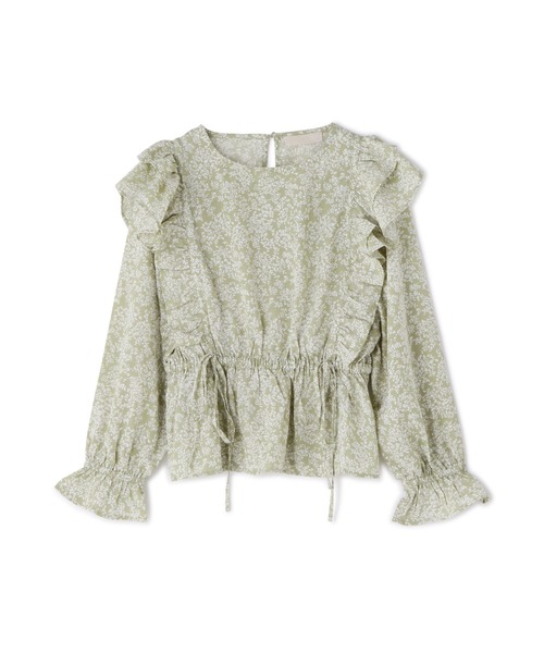 FREE'S MART（フリーズマート）の「◆肩フリル花柄ブラウス（シャツ/ブラウス・レディース・グリーン/ホワイト系その他/ブラック系その他・FREE）」の18枚目の写真