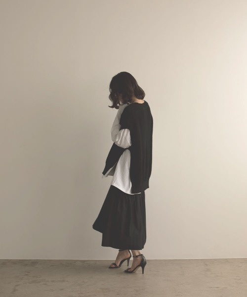 marjour（マージュール）の「RELAX KNIT VEST（ベスト・レディース・ブラック/クリーム・M）」の21枚目の写真