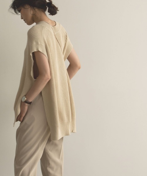 marjour（マージュール）の「RELAX KNIT VEST（ベスト・レディース・ブラック/クリーム・M）」の19枚目の写真