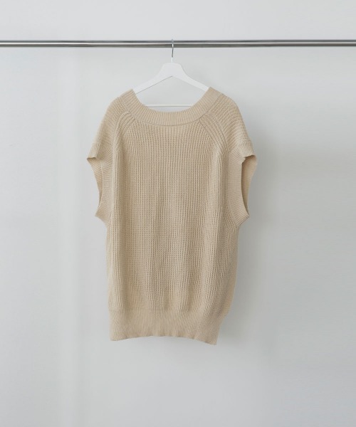 marjour（マージュール）の「RELAX KNIT VEST（ベスト・レディース・ブラック/クリーム・M）」の5枚目の写真