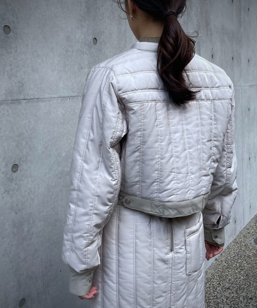 &g'aime（アンジェム）の「【&g’aime】キルティングショートブルゾン（ブルゾン・レディース・チャコールグレー/アイボリー/グレイッシュベージュ・FREE）」の11枚目の写真