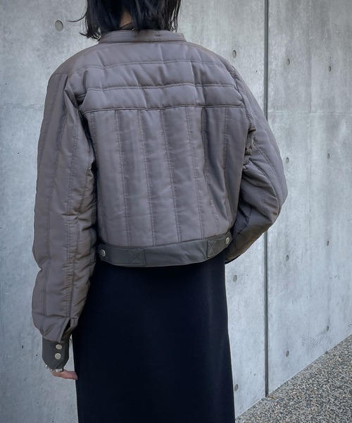 &g'aime（アンジェム）の「【&g’aime】キルティングショートブルゾン（ブルゾン・レディース・チャコールグレー/アイボリー/グレイッシュベージュ・FREE）」の21枚目の写真