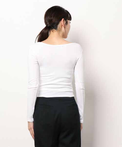 ANAP（アナップ）の「クロップドタイトロンT（Tシャツ/カットソー・レディース・ブラック/オフホワイト/グレイッシュベージュ/ベージュ/グレー/オリーブ・FREE）」の8枚目の写真