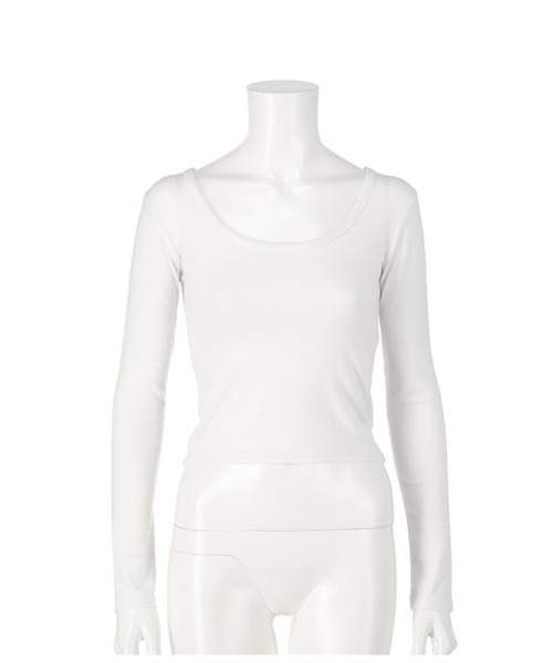 ANAP（アナップ）の「クロップドタイトロンT（Tシャツ/カットソー・レディース・ブラック/オフホワイト/グレイッシュベージュ/ベージュ/グレー/オリーブ・FREE）」の14枚目の写真