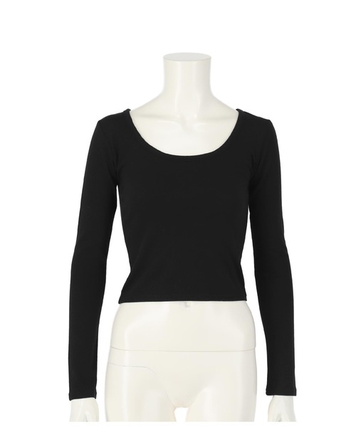 ANAP（アナップ）の「クロップドタイトロンT（Tシャツ/カットソー・レディース・ブラック/オフホワイト/グレイッシュベージュ/ベージュ/グレー/オリーブ・FREE）」の15枚目の写真