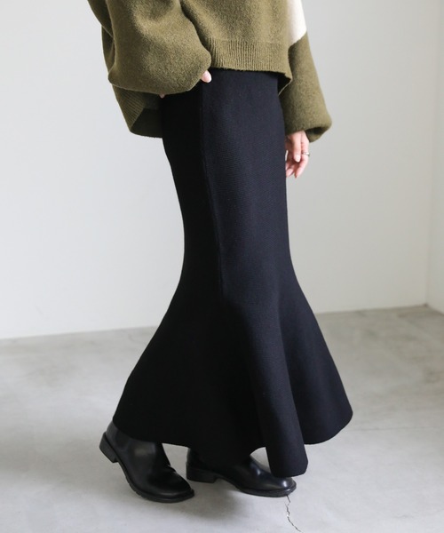 select MOCA（セレクトモカ）の「マーメイドニットスカート（スカート・レディース・ブラック/ブラウン/アイボリー・FREE）」の7枚目の写真