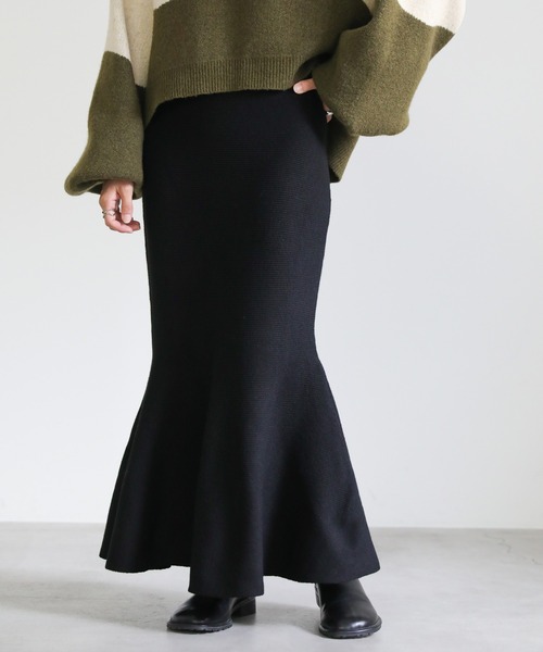 select MOCA（セレクトモカ）の「マーメイドニットスカート（スカート・レディース・ブラック/ブラウン/アイボリー・FREE）」の9枚目の写真