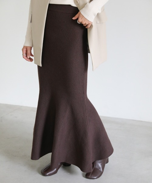 select MOCA（セレクトモカ）の「マーメイドニットスカート（スカート・レディース・ブラック/ブラウン/アイボリー・FREE）」の13枚目の写真