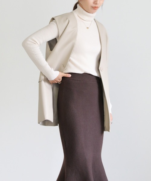 select MOCA（セレクトモカ）の「マーメイドニットスカート（スカート・レディース・ブラック/ブラウン/アイボリー・FREE）」の17枚目の写真