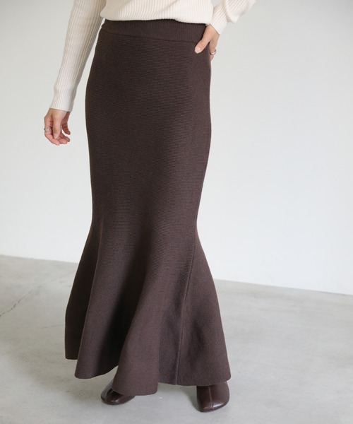 select MOCA（セレクトモカ）の「マーメイドニットスカート（スカート・レディース・ブラック/ブラウン/アイボリー・FREE）」の16枚目の写真